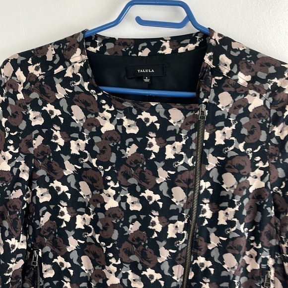 Aritzia Talula Brown/Black/Cream A-Symmetrical Fall Jacket - Picture 3 of 10